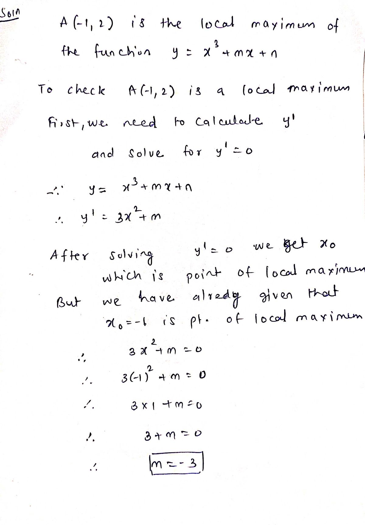 Calculus homework question answer, step 1, image 1